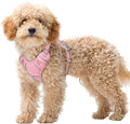 BARKBAY No Pull Dog Harness Large Reflective Dog Harness with Front Clip and Easy Control Handle for Walking Training Running with ID tag Pocket(Baby Pink,XS)