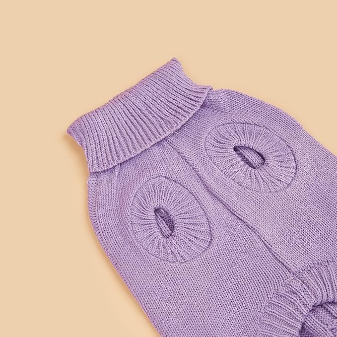 Dog Sweater for Small Medium Large Dogs - Warm Winter Turtleneck Knit Dog Sweaters Soft Pet Cat Clothes Christmas Coat Indoor Outdoor Use for Puppy Kitten Male Female Girl Boy Pets