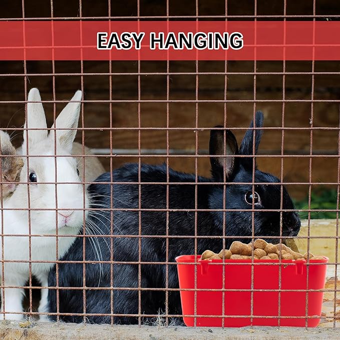 26 PCS Chicken Feeder Cups, 18 OZ Cage Cups for Chickens, Hanging Rabbit Feeder Waterer Cups, Plastic Birds Feeders for Pet Bunny Gamefowl Poultry Parrot