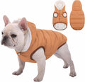 Dog Fleece Hoodie, Windproof Waterproof Dog Coat, Winter Warm DogsJacket, Cold Weather Pet Apparel Clothes Vest for Large Khaki, XXXL