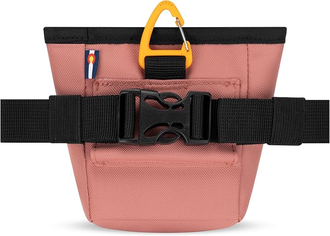 OllyDog Goodie Treat Bag, Dog Treat Pouch, Waist Belt Clip for Hands-Free Training, Magnetic Closure, Dog Training and Behavior Aids, Three Ways to Wear (Desert)