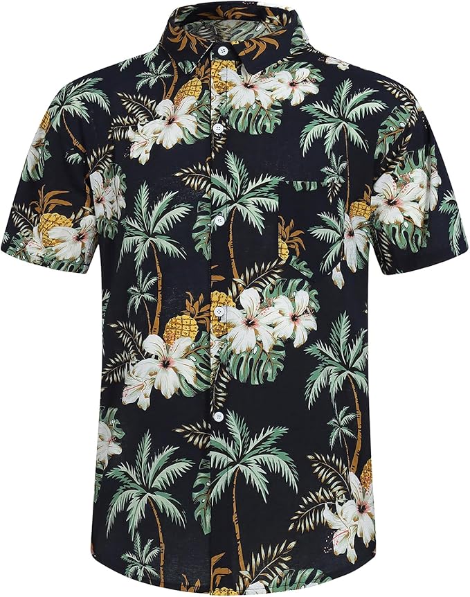 Hawaii Dog Shirt, Pet Summer T-Shirts Dog Style Floral Breathable Cool Clothes Hawaiian Shirts for Small Dogs and Cats Owner and Pet Shirts are Sold Separately