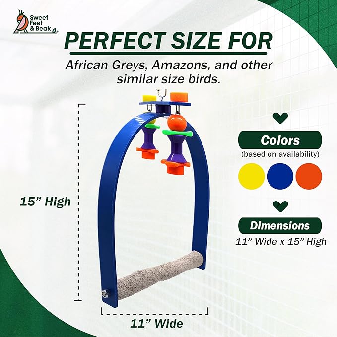 Large Whirly Bird - Perfect Cage Toy Stimulates Visual and Physical Activity - Safe, Non-Toxic, Cage Accessories for Large Birds