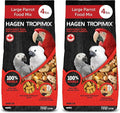 Tropimix Bird Food, Hagen Large Parrot Food with Seeds, Fruit, Nuts, Vegetables, Grains, and Legumes, Enrichment Food, 4 lb Bag (Pack of 2)