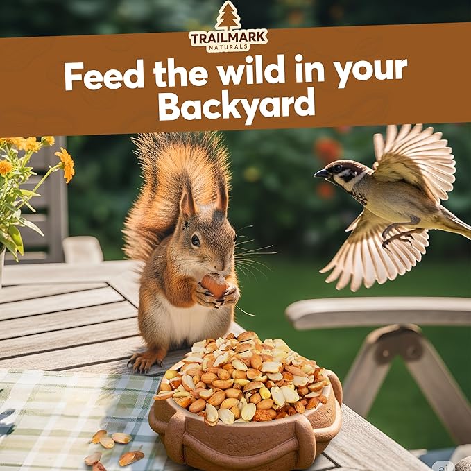 5 LB - Raw Shelled Peanuts For Squirrels, Out of Shell Peanuts For Birds and Wildlife- Squirrel Food, Wild Bird Seed - Grown in The USA