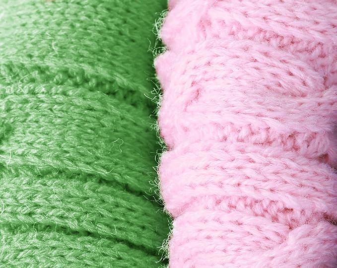 2 Pack Dog Sweaters for Small Dogs - Puppy Medium Warm Clothes in Winter, Turtleneck Pullover Design for Boy Girl Pet, Doggie, Cat, Kitten Chihuahua Bulldog Pug Beagles (S, Pink, Green)