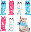 Winter Catnip Toys for Large Cats Adult Indoor Cat Plush Toys Crinkle Kitten Bite Dental Kicker Toy 6 Pcs