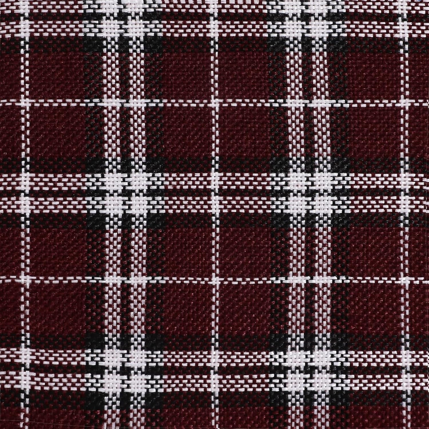 AAAAAcessories D-Shaped Chair Cushions, 2" Thick Dining Chair Pads with Ties and Removable, Machine-Washable Cover, 17" x 16", Set of 4, Red Checkered