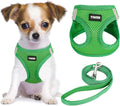 YIMEIS Dog Harness and Leash Set, No Pull Soft Mesh Pet Harness, Reflective Adjustable Puppy Vest for Small Medium Large Dogs, Cats (Green, Small (Pack of 1)
