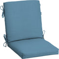 Arden Outdoor Midback Chair Cushion, 18 x 16.5, Rain-Proof, Fade Resistant French Blue Texture