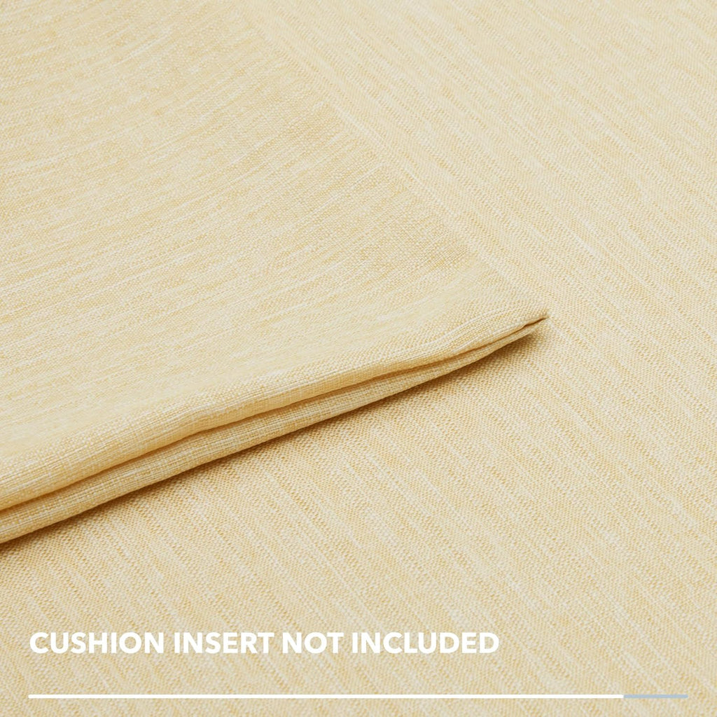 Deconovo Decorative Throw Pillow Covers - Set of 4 Soft Linen Cushion Covers, 20x20 Inch, Green & Machine Washable Pillowcases for Sofa, Bedroom, Living Room Décor, Pale Banana,COVERS ONLY, No Inserts