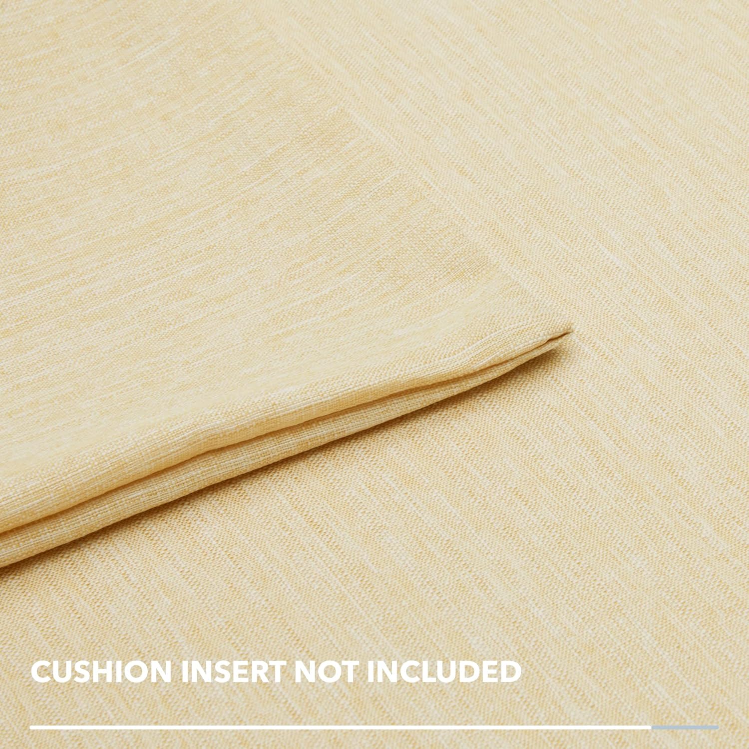 Deconovo Decorative Throw Pillow Covers - Set of 4 Soft Linen Cushion Covers, 20x20 Inch, Green & Machine Washable Pillowcases for Sofa, Bedroom, Living Room Décor, Pale Banana,COVERS ONLY, No Inserts