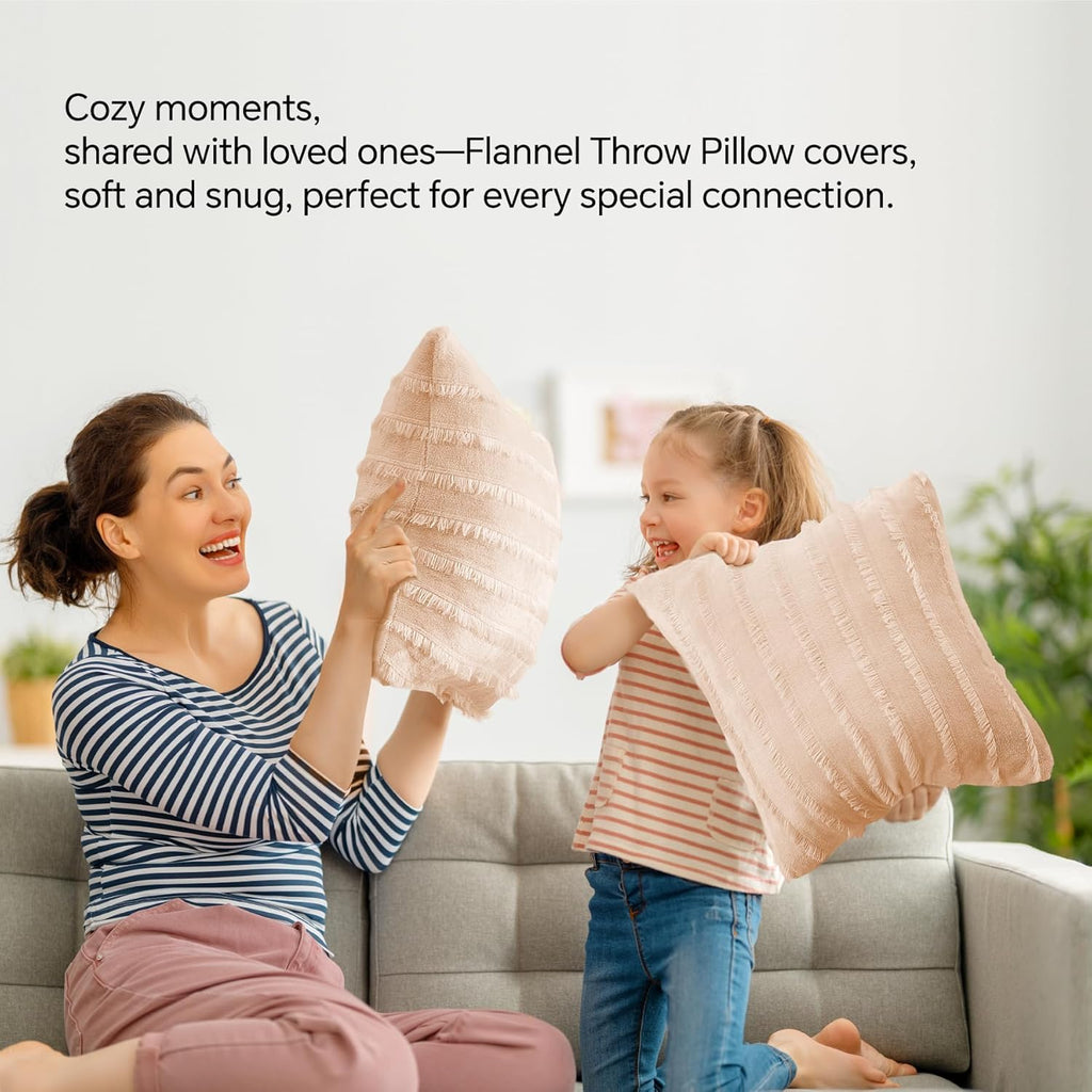 BEDELITE Velvet Pillow Covers 26x26 with Zipper, 2 Pack Super Soft Square Pillow Covers for Bedroom, Sofa, Luxury Cozy Fleece Pillowcases for All Seasons(26x26 Inches, Coral-Boho)