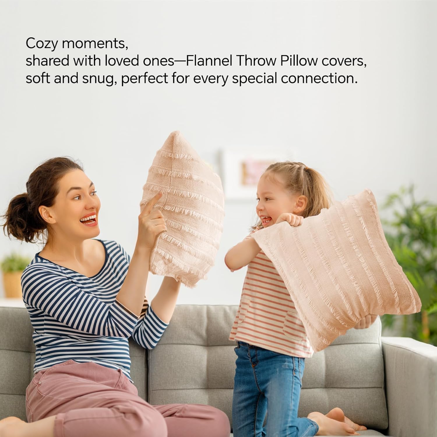 BEDELITE Velvet Pillow Covers 26x26 with Zipper, 2 Pack Super Soft Square Pillow Covers for Bedroom, Sofa, Luxury Cozy Fleece Pillowcases for All Seasons(26x26 Inches, Coral-Boho)