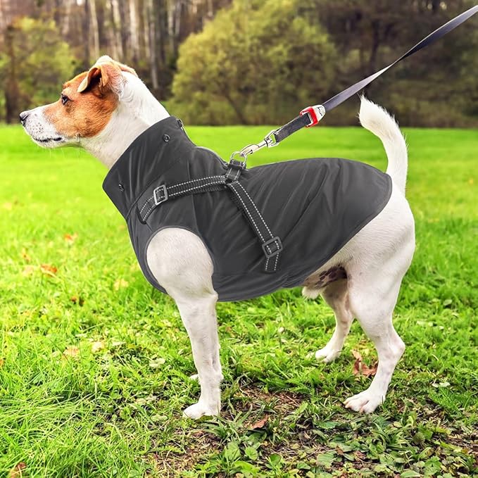 Mosucoirl Dog Raincoat Waterproof Dog Hoodie Reflective Dog Raincoat Hooded Adjustable Rain Jacket for Small Medium Large Dogs Puppies (Black, XL)