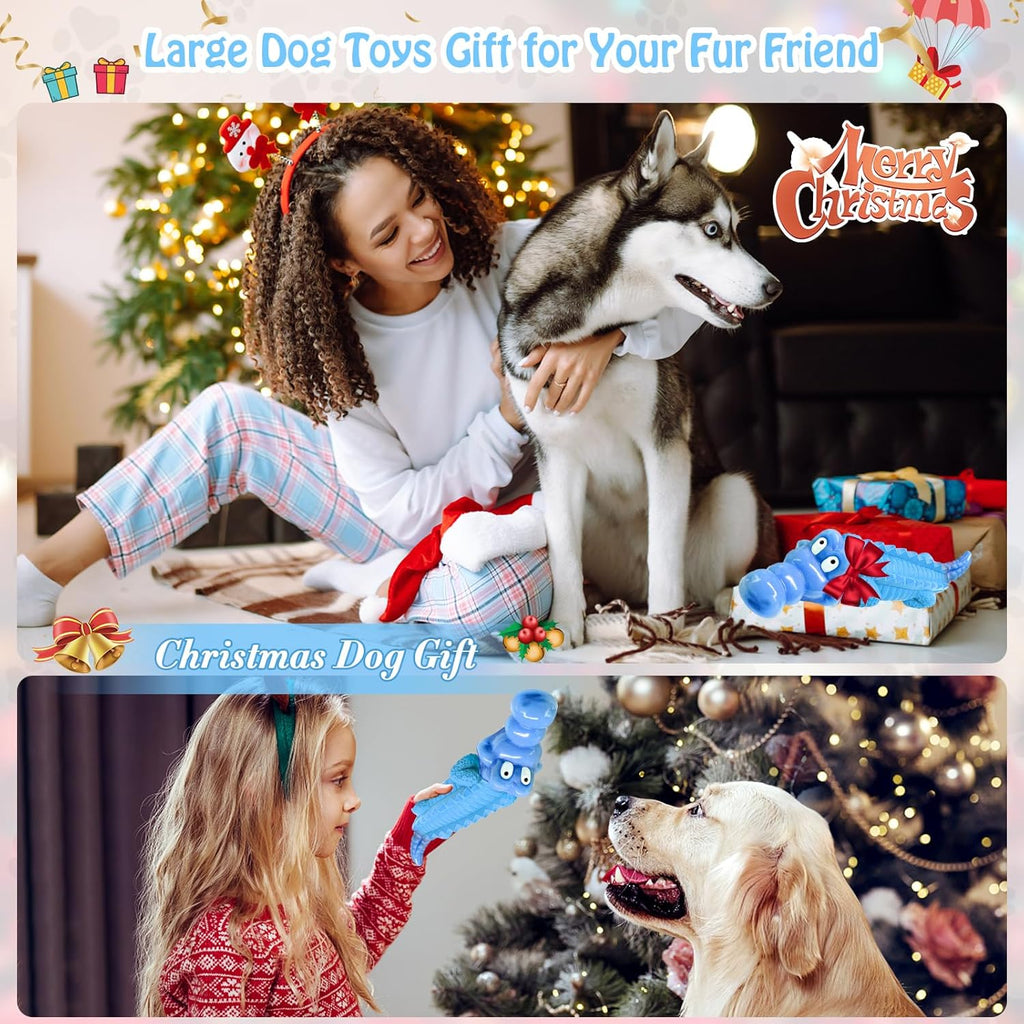 Tough Dog Chew Toys for Aggressive Chewers, Indestructible Dog Toy to Keep Them Busy & Reduce Boredom for Medium, Large Dogs, Milk Flavor