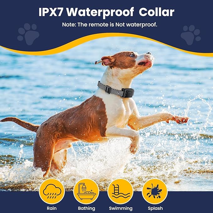 Wireless Dog Fence, Invisib Fence for Dogs Electric Fence 185 Days Standby Training Collar, Flash Light & Waterproof Portable Dog Perimeter Collar with 3 Training Mode for 2 Dogs Large Medium