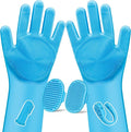 6PCS Pet Grooming Kit for Dogs,Cats and Horses | Dog Washing Gloves | Dog Bath Brush | Dog Bath Gloves | Dog Shampoo Brush | Pet Grooming Gloves | Dog Bath Supplies (Light Blue)