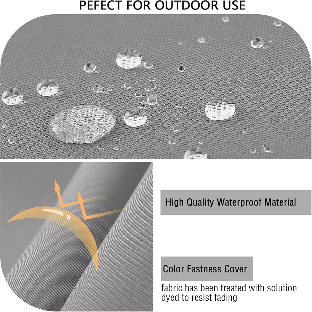 idee-home Outdoor Cushions for Patio Furniture, Outdoor Seat Cushion, Waterproof Couch Hampton Bay Deep Seat Replacement Chair Cushions for Garden Lawn Backyard Deck, 24 x 26 Grey