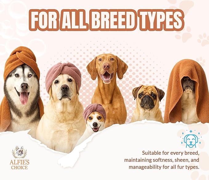 ALFIE'S CHOICE Puppy Shampoo and Conditioner Set | 16 fl oz Each | for Sensitive & Itchy Skin | Puppies, Adults & All Breeds of Dogs