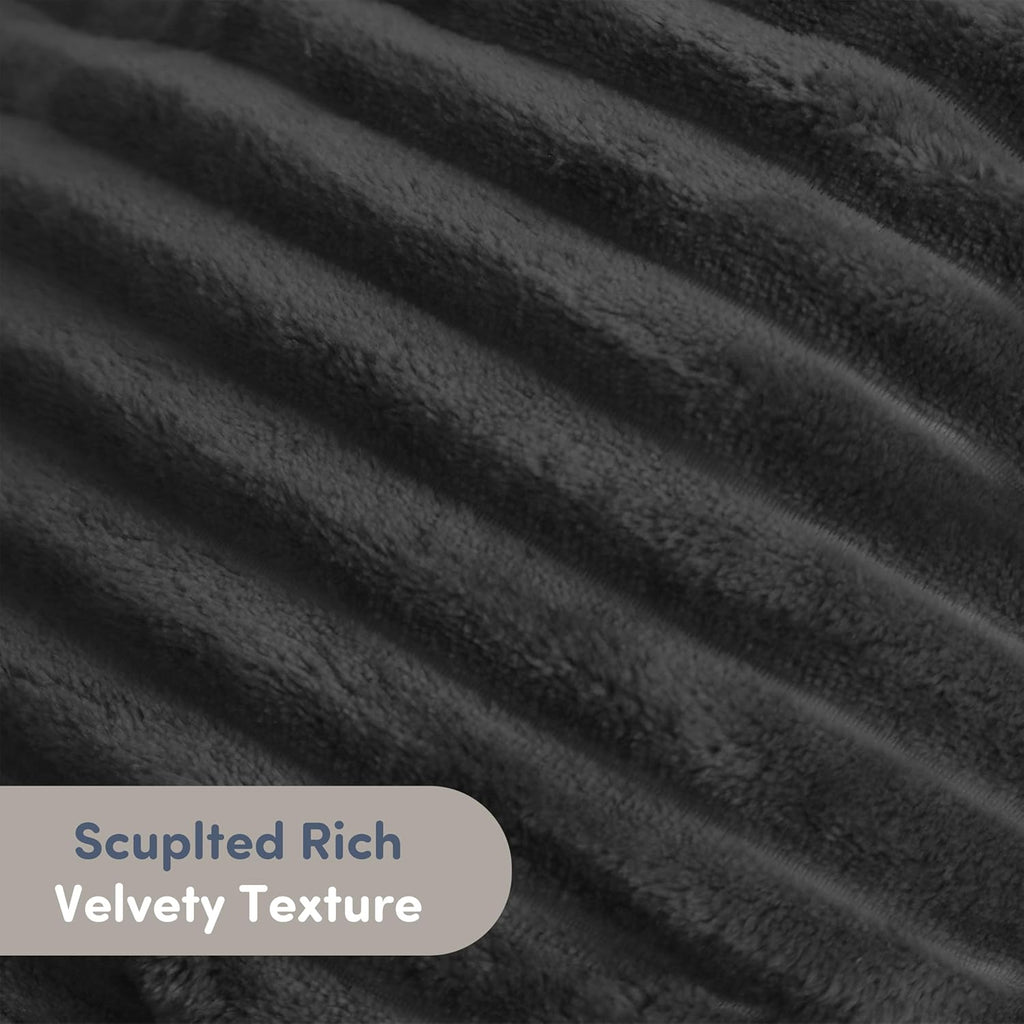 Nestl Reading Pillow with Shredded Memory Foam, Luxe Cut Plush Back Pillow for Sitting Up in Bed, Back and Arms Adjustable Support for Adult & Teens, Backrest Pillows with Washable Cover Dark Grey