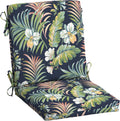 Arden Outdoor Midback Chair Cushion, 18 x 16.5, Rain-Proof, Fade Resistant Simone Blue Tropical