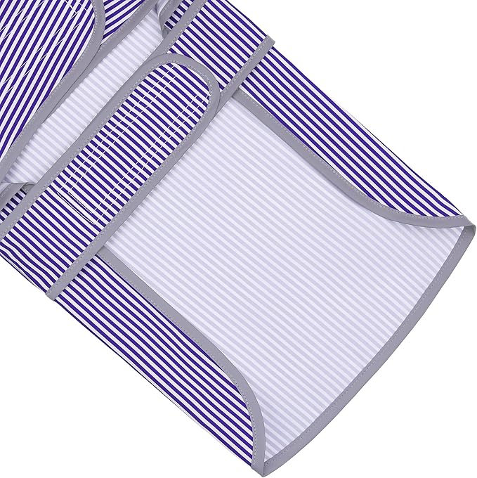 Dog Raincoat for Small Dogs Puppies Waterproof Hooded Rain Jacket with Reflective Strips Leash Hole & Poncho Adjustable Fit (Bluestripe,XS)