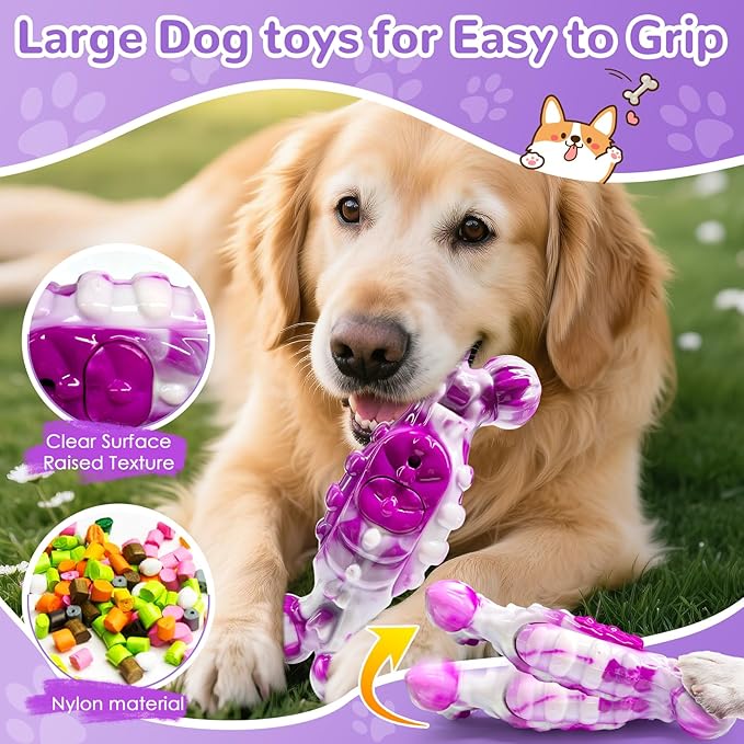 Large Indestructible Dog Toys: Dog Chew Toys for Aggressive Chewers to Keep Them Busy&Reduce Boredom and Anxiety