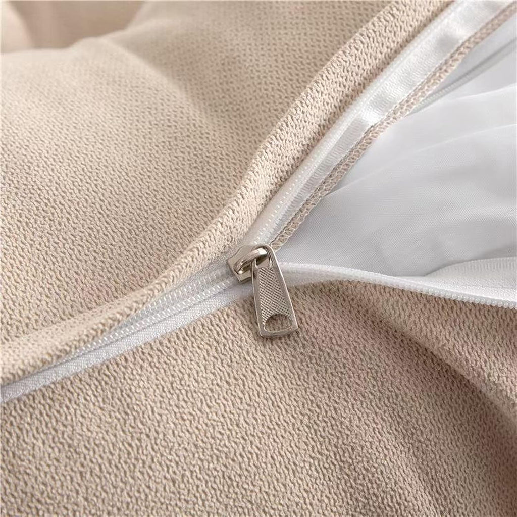 Triangular Reading Bed Rest Pillow Large Bolster Cushion Headboard Backrest Wedge Pillow with Removable Cover and Two Large Side Pockets (Champagne, California King: 71 x 8 x 20 inches)