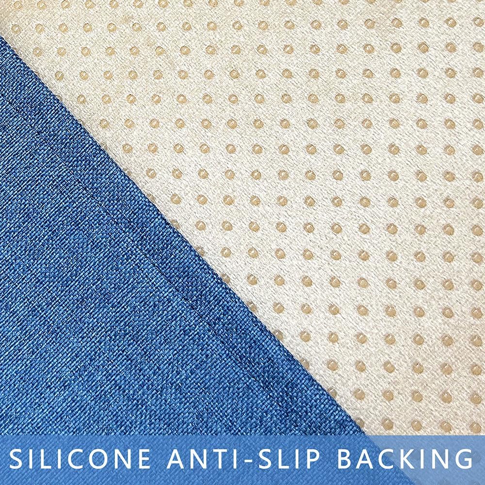 Couch Arm Covers, Anti-Slip Sofa Armrest Cover for Recliner, 2pc Washable Sofa Arm Covers, Dogs Cats Pet Scratch Proof Couch Arm Protectors, Blue, 24x28inch