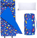 Wildkin Kids Microfiber Nap Mat – Soft Sleep Mat with Pillow, Ideal for School & Travel - Out of This World