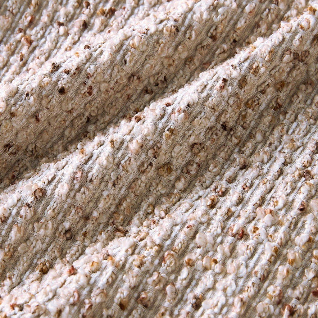 Decorative Couch Throw Pillow Covers 18x18 Beige Striped Soft Wool Pillow Covers Neutral Textured Boho Cushion Covers for Modern Farmhouse Sofa Bedroom Living Room Decor SY011-A18