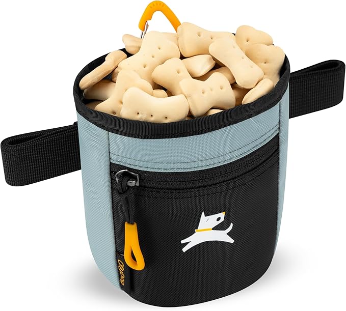 OllyDog Goodie Treat Bag, Dog Treat Pouch, Waist Belt Clip for Hands-Free Training, Magnetic Closure, Dog Training and Behavior Aids, Three Ways to Wear (St. Lucia)