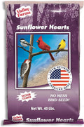 Valley Farms Whole Sunflower Hearts for Birds (40 LB) No Mess Bird Seed for Outside Feeders, Attract Finches, Cardinals, & More Wild Birds, Very Clean Sunflower Seeds