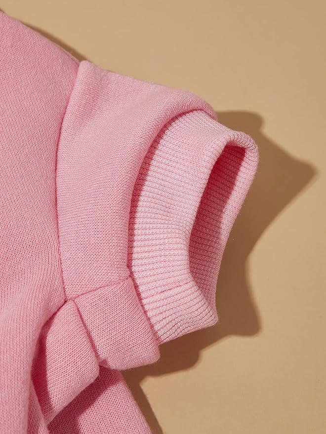 QWINEE Basic Dog Hoodie Sweatshirt Puppy Sweater Warm Cat Costumes Pet Clothes for Chihuahua Puppy Kitten Small Medium Dogs Light Pink X-Large