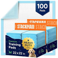 Puppy Pads Pet Pee Pads for Dogs & Puppy Training - 100 Count - Potty Pads for Dogs 22" x 22" Leak-Proof Dog Pee Pads - Quick-Dry Surface - Heavy Duty Absorbent Disposable Dog Wee Pad Bulk Pack