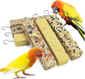 Fhiny 6 PCS Parakeet Treats Natural Cockatiel Food Grain & Vegetable & Millet Flavored Parrot Snack Sticks Bird Treats for Budgerigars Lovebirds Canaries Conurus Finches