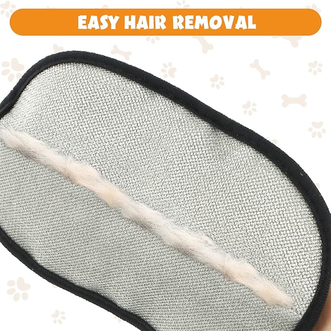 6 Pcs Pet Double Sided Grooming Gloves,Static Removal Gloves for Pet Hair,Multi-Function,For Washing,Hair Removal,Beauty,Bed Sheets,Sofa,Clothes,Suitable for Cats and Dogs