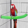 U Shape Parrot Perch Stand Toy Bird Platform Sand Paw Grinding Clean Stick Exercise Conure Budgie Cockatiel Cage Accessories (Green-Corner)