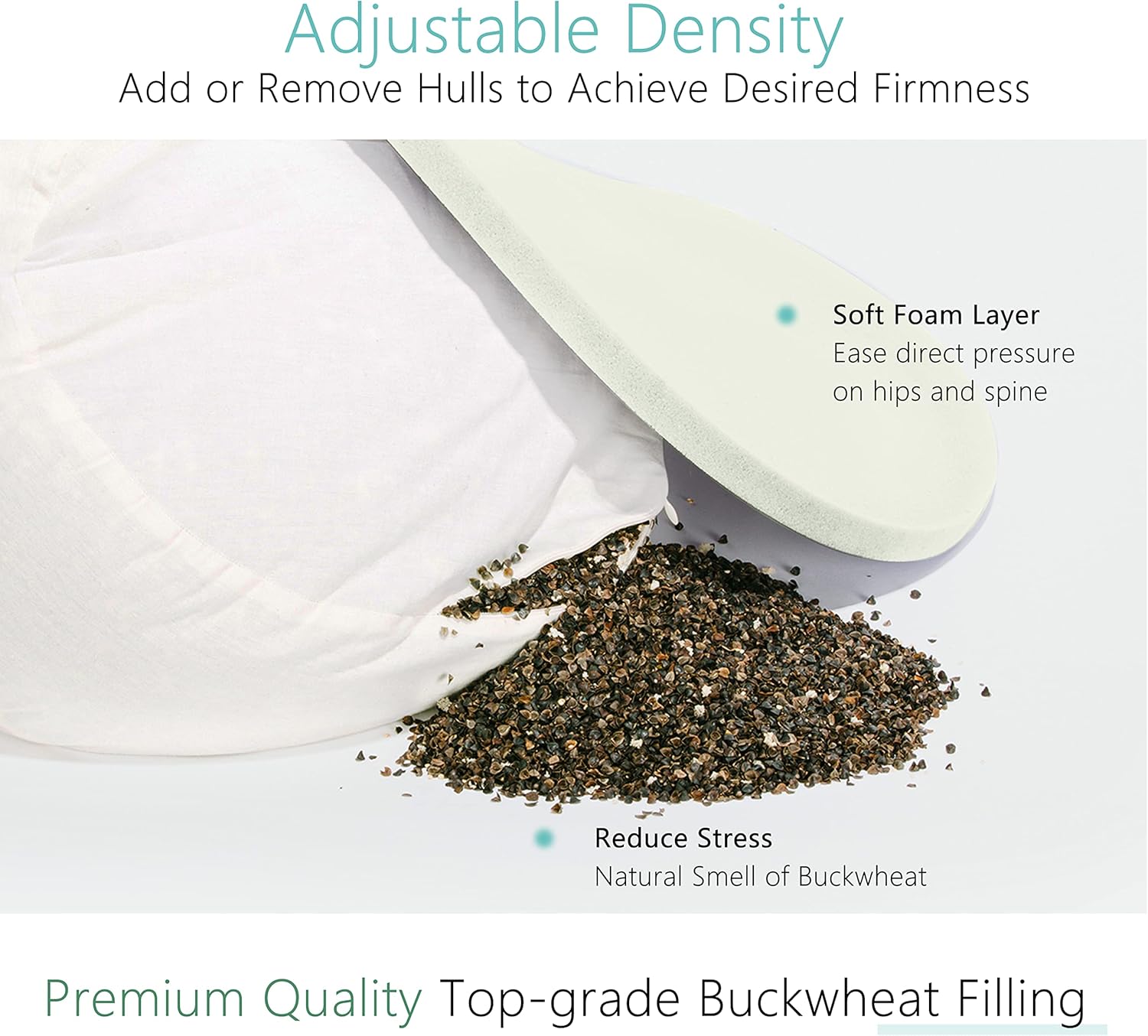 Hihealer Meditation Cushion, Traditional Tibetan Meditation Pillow Velvet Cover - Large Floor Cushion Seating for Adults - Yoga Buckwheat Bolster for Women、Moms