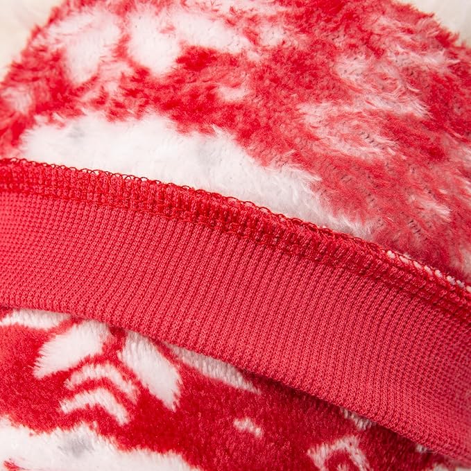 POMIU Dog Sweater, Dog Sweaters for Small Medium Dogs or Cat, Warm Soft Flannel Pet Clothes for Dogs Girl or Boy, Dog Shirt Coat Jacket (Xmas Red+Xmas White, X-Small)
