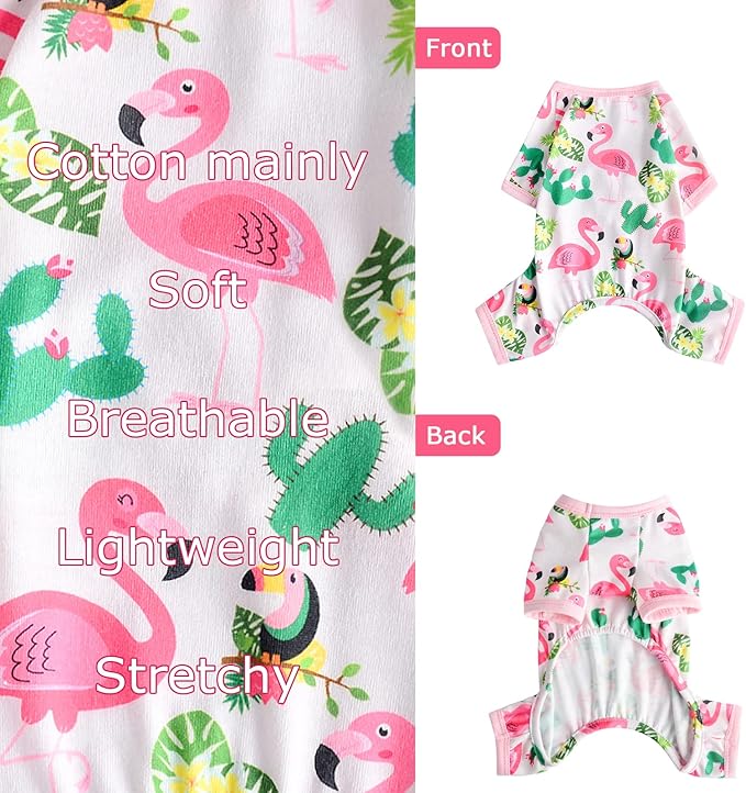 Dog Clothes for Small Dogs Boy Girl, Dog Pajamas Tiny Chihuahua Yorkie Spring Summer Shirt, Cute Puppy Outfit Pjs Jumpsuit Cat Onesie Apparel Pet Clothes