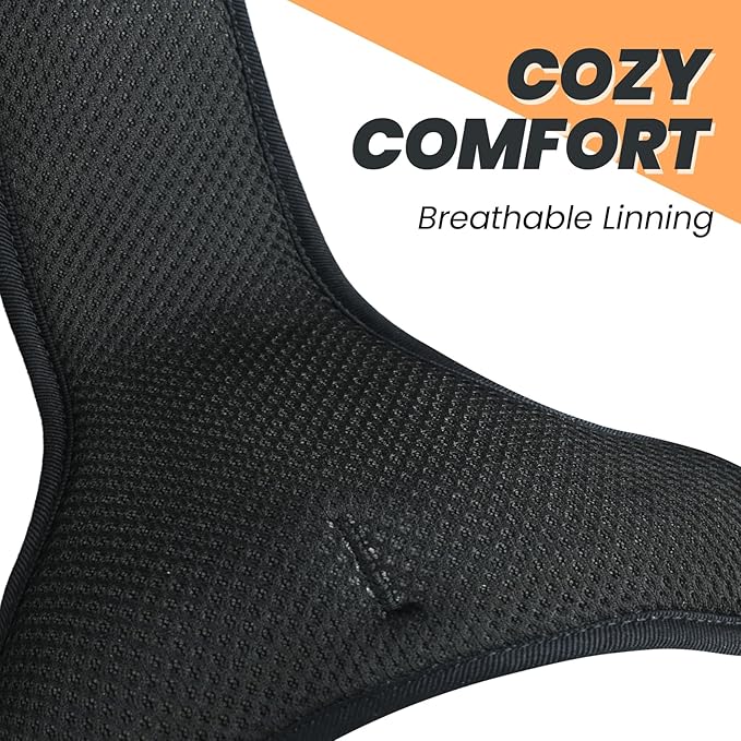 VIVAGLORY Dog Harness Easefit No Pull Dog Harness with Front Clip & Handle for Lifting Training, Adjustable Padded No-Pull Anti Pull Easy On for Puppy & Pet, M, Orange