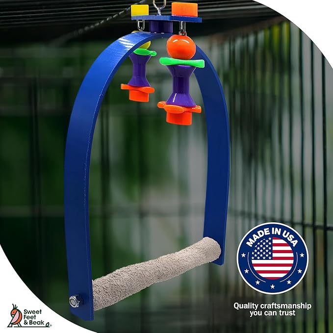 Large Whirly Bird - Perfect Cage Toy Stimulates Visual and Physical Activity - Safe, Non-Toxic, Cage Accessories for Large Birds