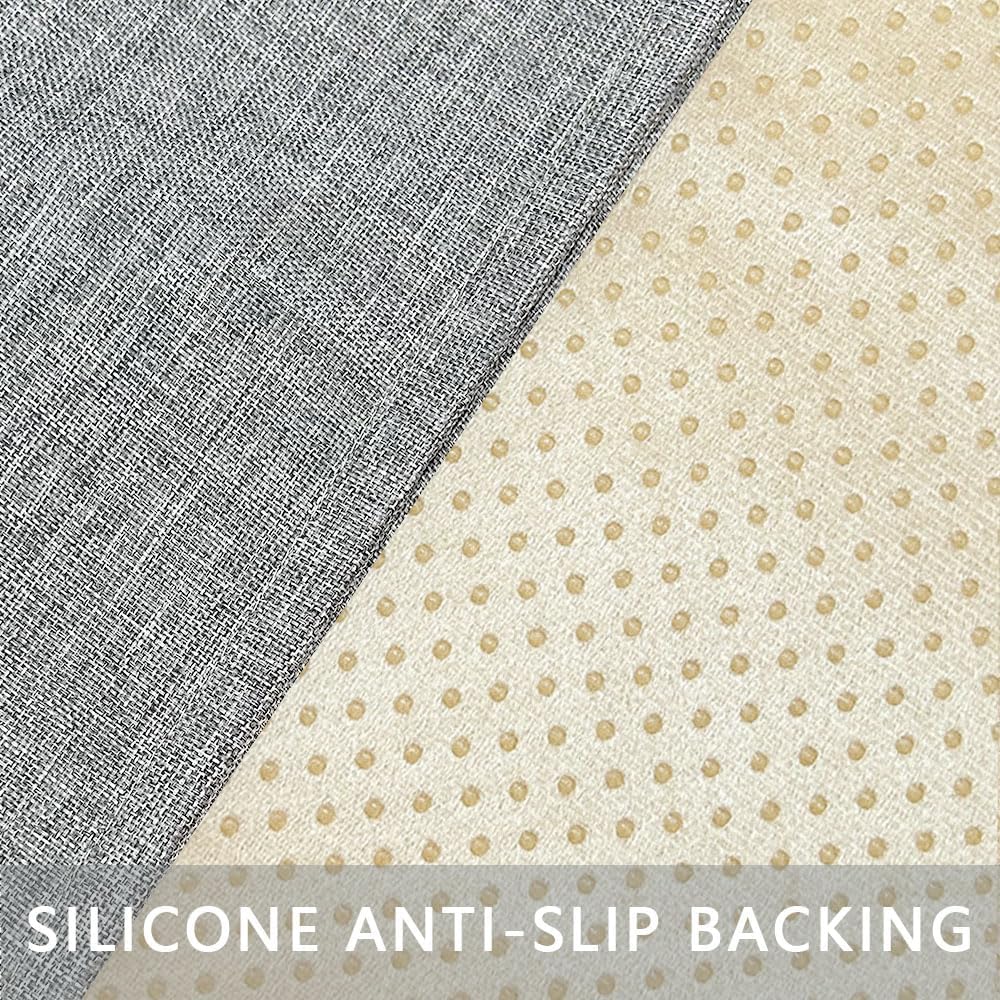 Couch Arm Covers, Anti-Slip Sofa Armrest Cover for Recliner, 2pc Washable Sofa Arm Covers, Dogs Cats Pet Scratch Proof Couch Arm Protectors, Light Grey, 20x24inch