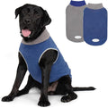 cyeollo 2 Pack Dog Sweater Fleece Vest Pullover Sweatshirt Reflective Lightweight Dog Clothes for Large Dogs Boy Girl Pet Apparel Navy, Grey, XXXL