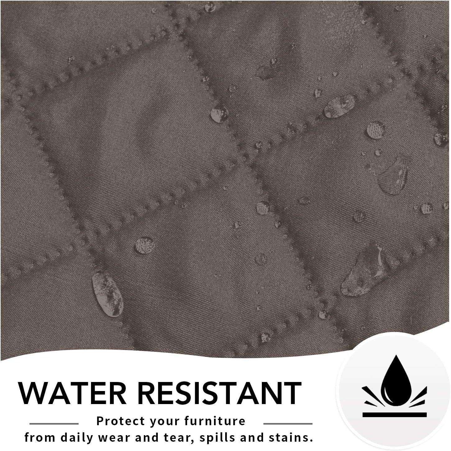 Easy-Going Oversized Recliner Cover Reversible Couch Cover Sofa Cover for Living Room Water Resistant Furniture Protector with Elastic Straps for Pets Dog (Oversized Recliner,Taupe/Ivory)