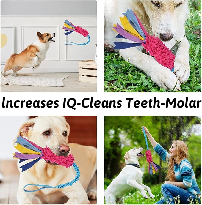 Wodoca Dog Tug Toy - Aggressive Chewer Rope Toy with Strong Squeak, Ideal for Large Dogs, Easy to Clean, Hand Made