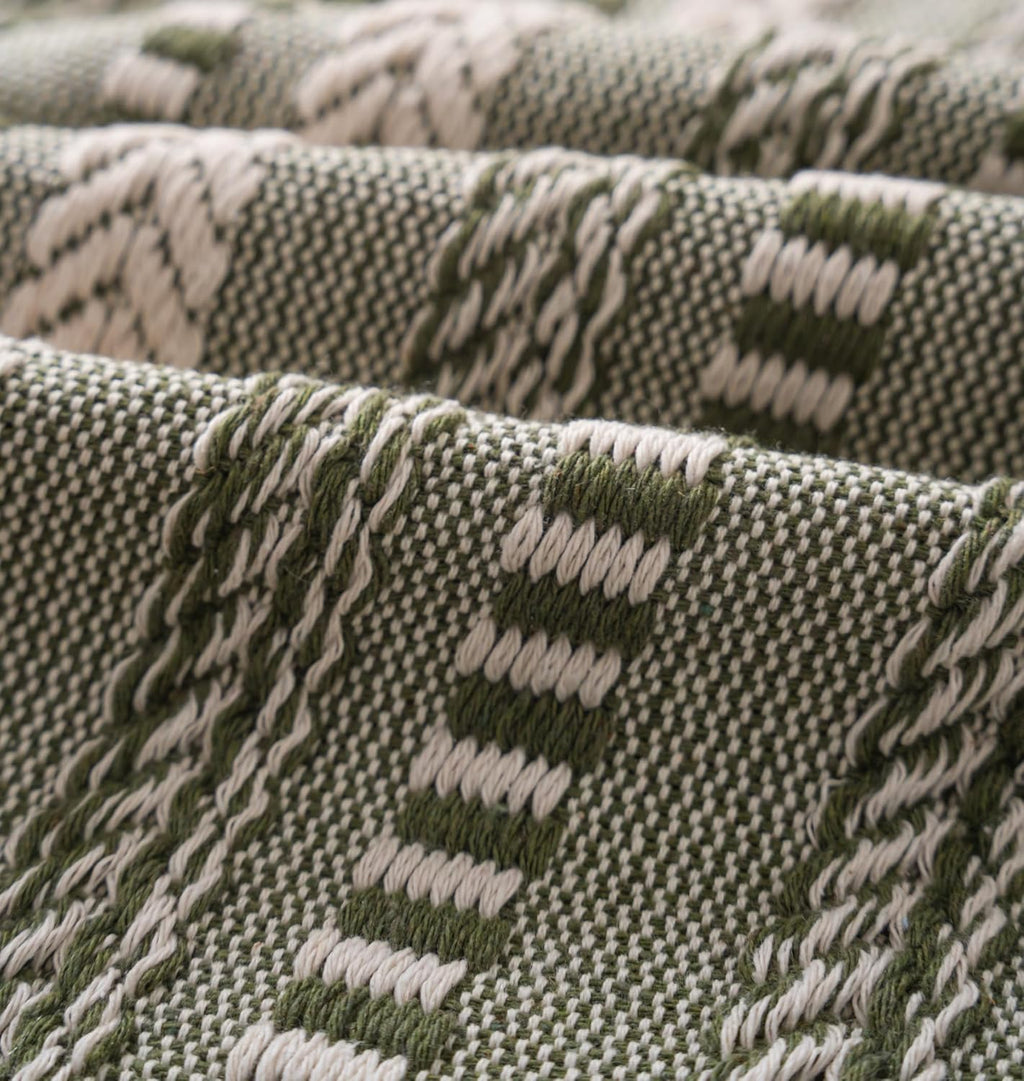 Boho Throw Pillow Covers 22x22 Inch Set of 2, Farmhouse Decorative Couch Pillow Cases, Green Accent Pillows of Bed, Sofa Bedroom Living Room Home Decor Cushion Cover