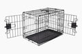 Amazon Basics Durable,Foldable Metal Wire Dog Crate with Tray, Double Door, Divider, 22 x 13 x 16 in, Black